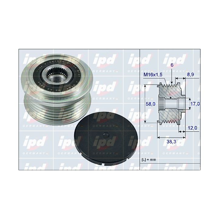 Laisvos eigos sankaba, kint. sr. generatorius IPD 15-4001