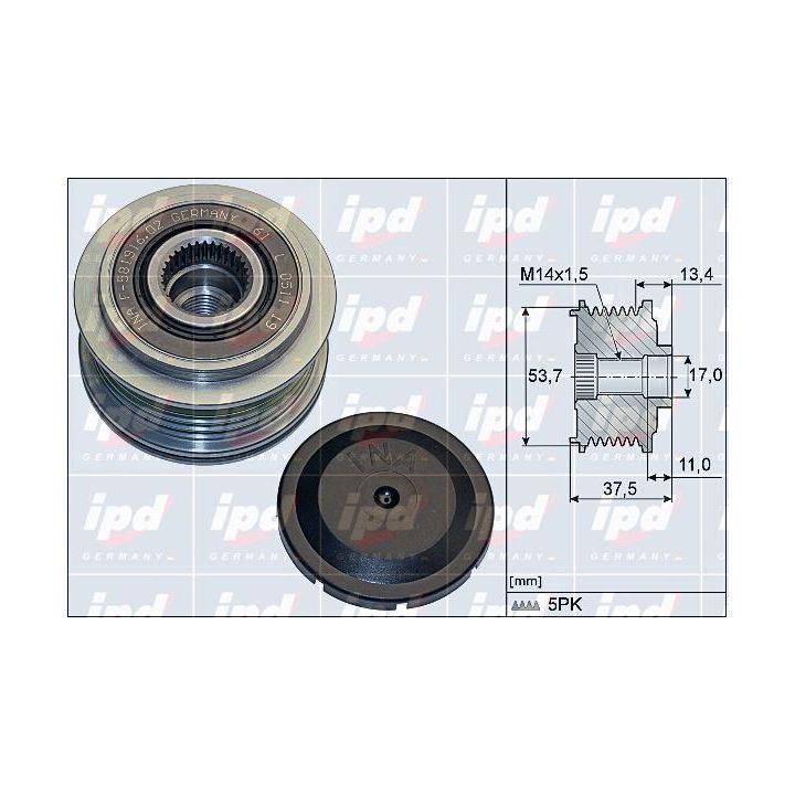 Laisvos eigos sankaba, kint. sr. generatorius IPD 15-4156