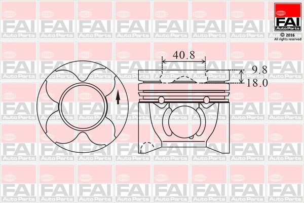 Stūmoklis FAI AutoParts PK12-000
