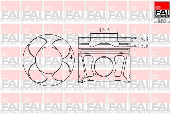Stūmoklis FAI AutoParts PK8-040