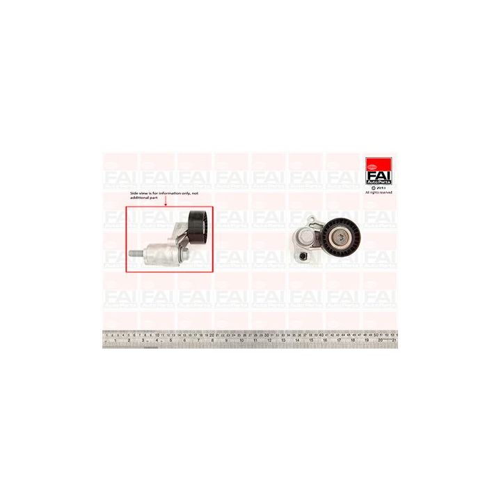 Diržo įtempiklis, V formos rumbuotas diržas FAI AutoParts T9605