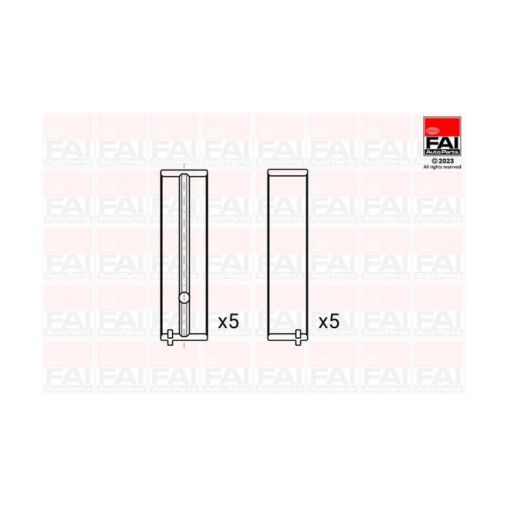 Pagrindiniai guoliai, alkūninis velenas FAI AutoParts BM1150-STD