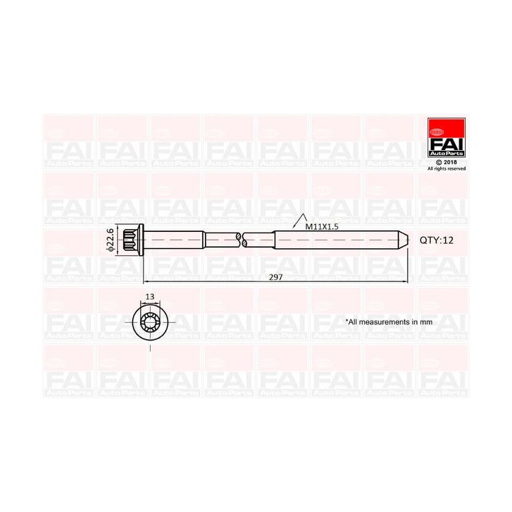 Varžtų kompl., cil. galvutės varžtai FAI AutoParts B1137