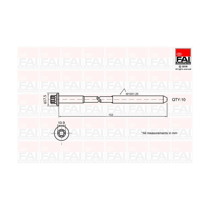 Varžtų kompl., cil. galvutės varžtai FAI AutoParts B701
