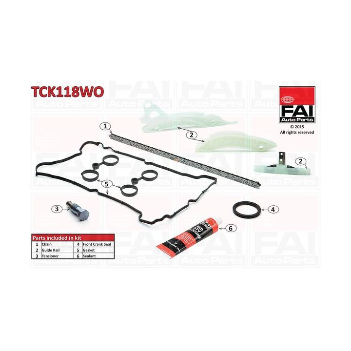 Paskirstymo grandinės komplektas FAI AutoParts TCK118WO