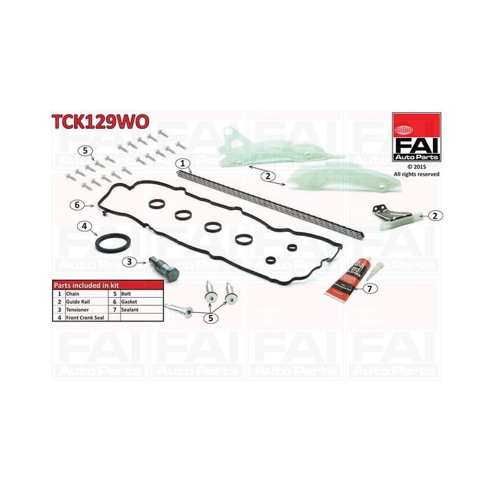 Paskirstymo grandinės komplektas FAI AutoParts TCK129WO