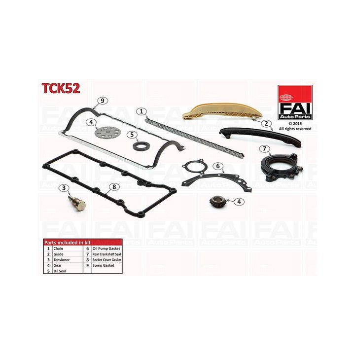 Paskirstymo grandinės komplektas FAI AutoParts TCK52