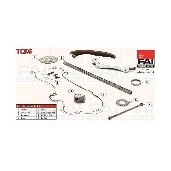 Paskirstymo grandinės komplektas FAI AutoParts TCK6
