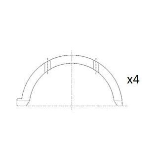 Atraminis tarpiklis, alkūninis velenas FAI AutoParts BT3005-STD