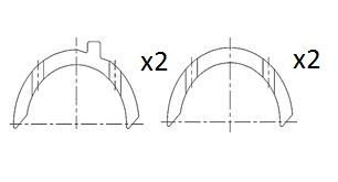 Atraminis tarpiklis, alkūninis velenas FAI AutoParts BT3016-STD