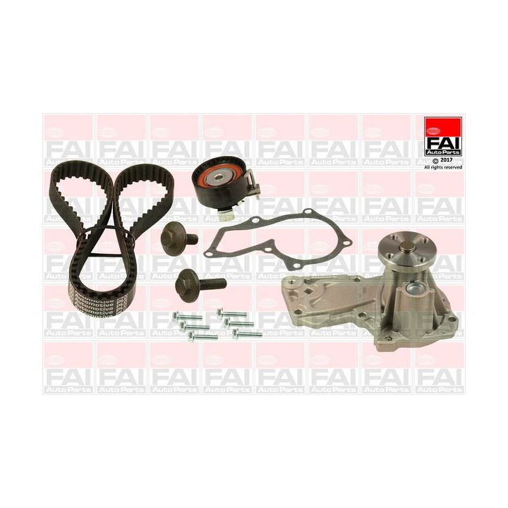 Vandens siurblio ir paskirstymo diržo komplektas FAI AutoParts TBK177-6409