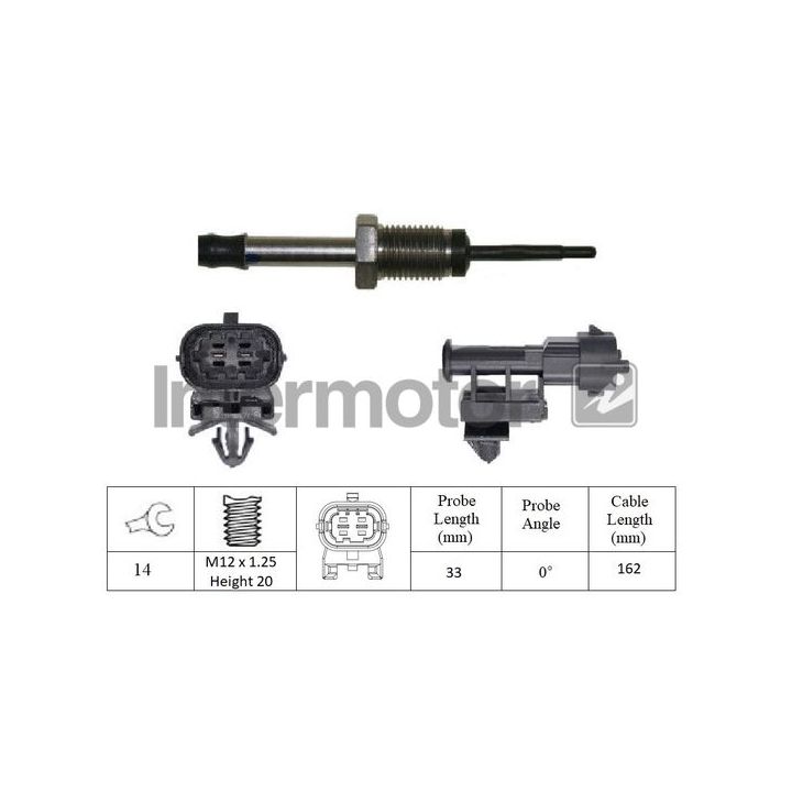 Jutiklis, išmetamųjų dujų temperatūra INTERMOTOR 27125