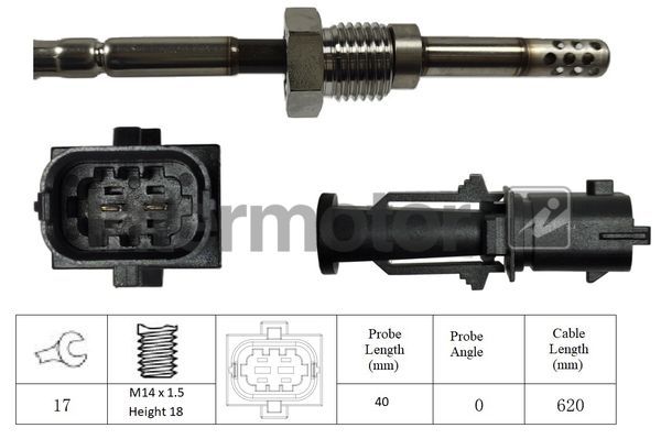 Jutiklis, išmetamųjų dujų temperatūra INTERMOTOR 27151