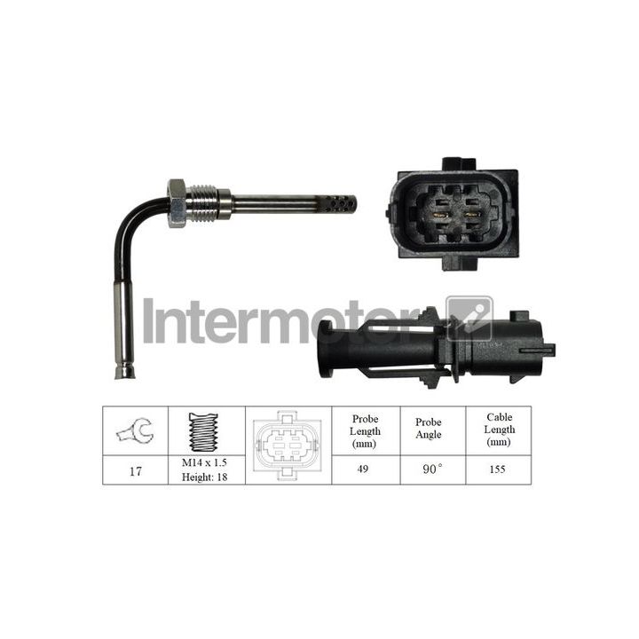 Jutiklis, išmetamųjų dujų temperatūra INTERMOTOR 27152