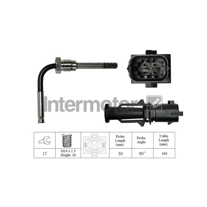Jutiklis, išmetamųjų dujų temperatūra INTERMOTOR 27155