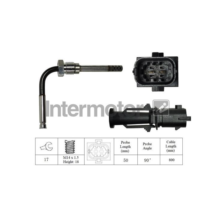 Jutiklis, išmetamųjų dujų temperatūra INTERMOTOR 27156