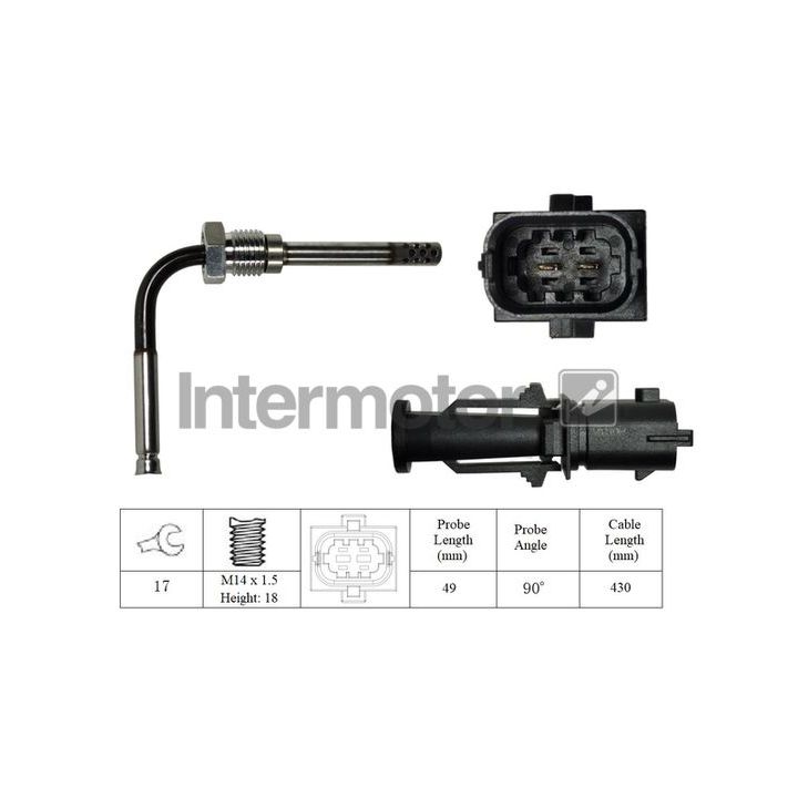 Jutiklis, išmetamųjų dujų temperatūra INTERMOTOR 27222