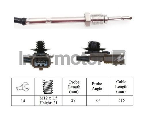 Jutiklis, išmetamųjų dujų temperatūra INTERMOTOR 27351