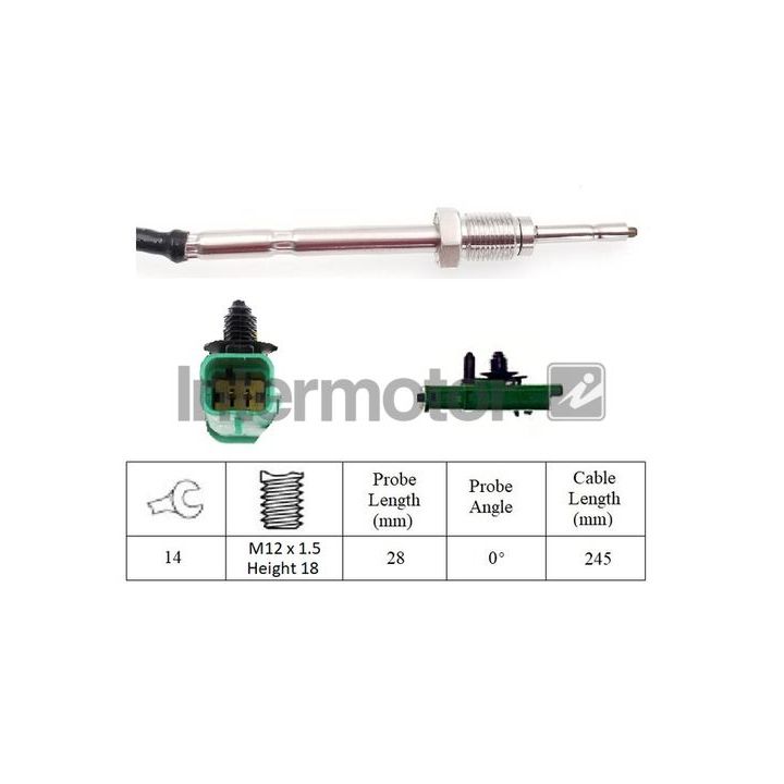 Jutiklis, išmetamųjų dujų temperatūra INTERMOTOR 27389