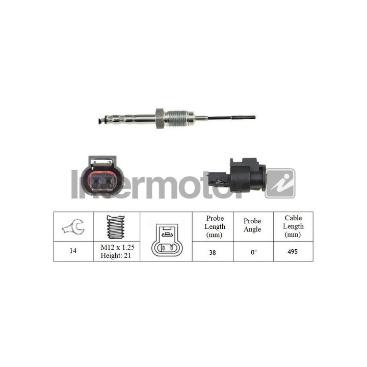 Jutiklis, išmetamųjų dujų temperatūra INTERMOTOR 27415