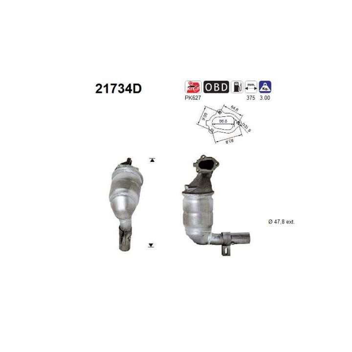 Katalizatoriaus keitiklis AS 21734D