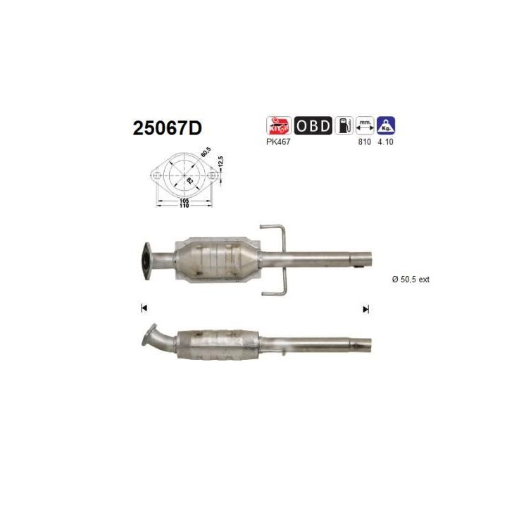 Katalizatoriaus keitiklis AS 25067D