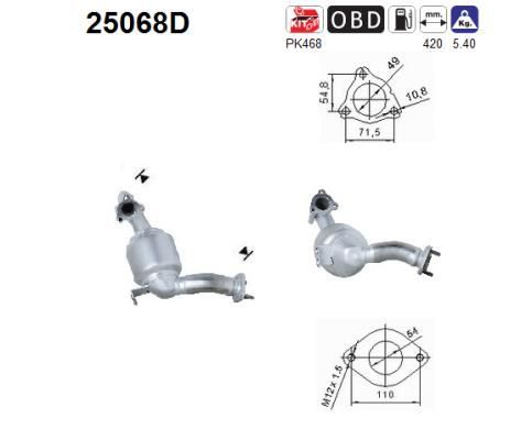 Katalizatoriaus keitiklis AS 25068D