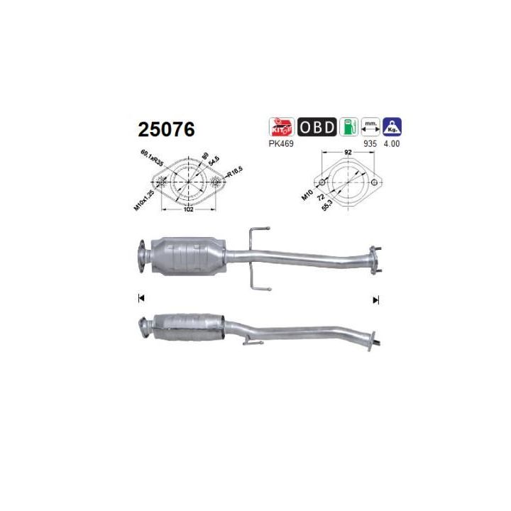 Katalizatoriaus keitiklis AS 25076