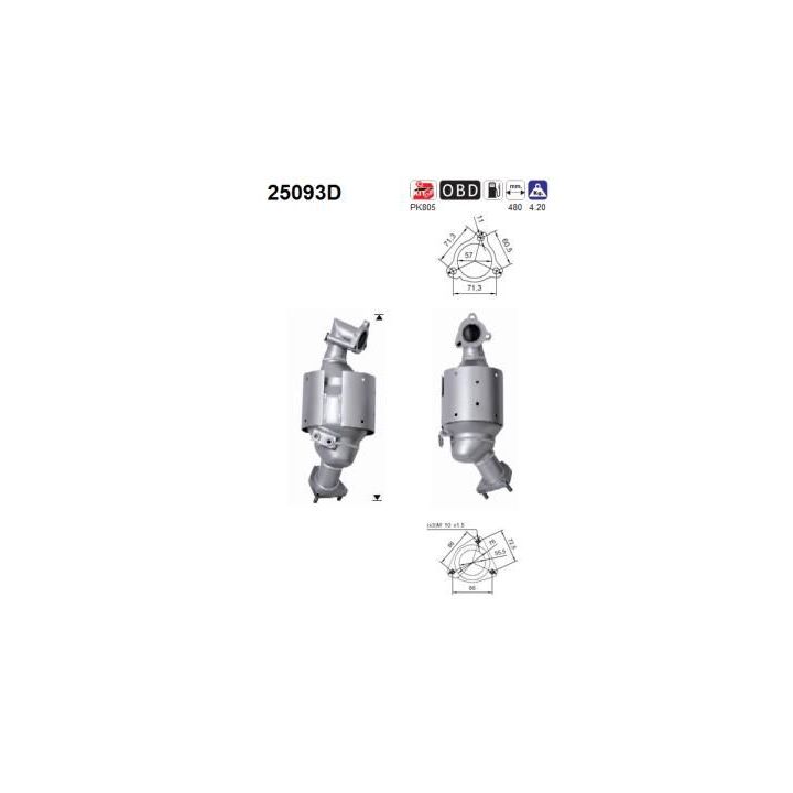Katalizatoriaus keitiklis AS 25093D