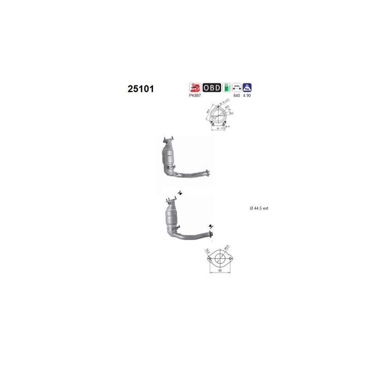 Katalizatoriaus keitiklis AS 25101