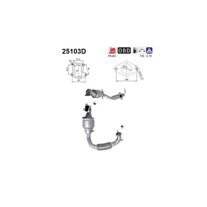 Katalizatoriaus keitiklis AS 25103D