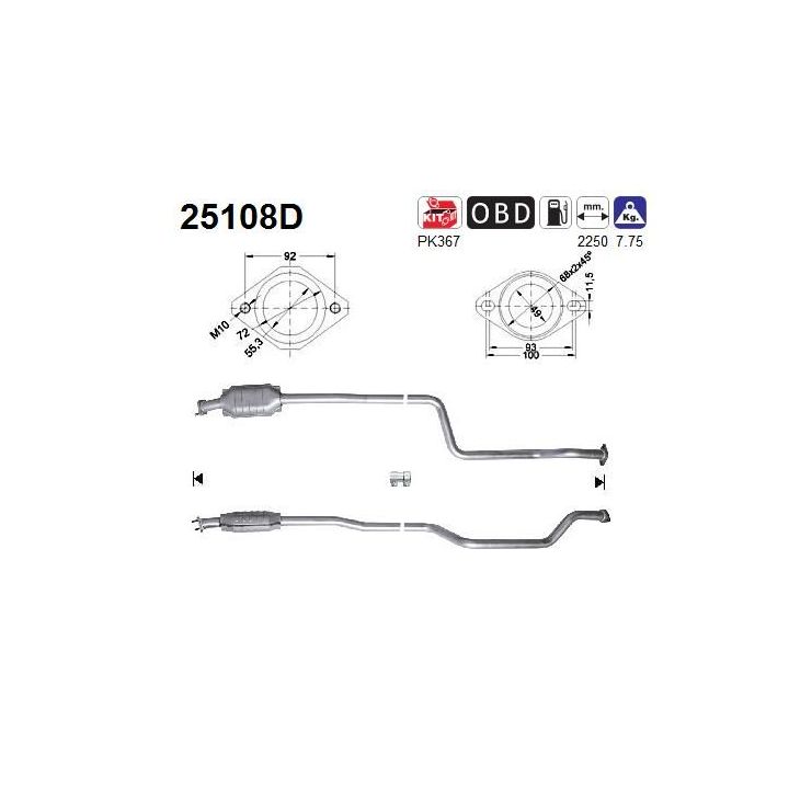 Katalizatoriaus keitiklis AS 25108D