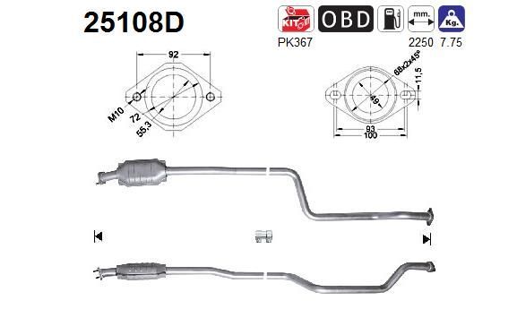 Katalizatoriaus keitiklis AS 25108D