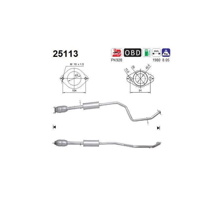 Katalizatoriaus keitiklis AS 25113
