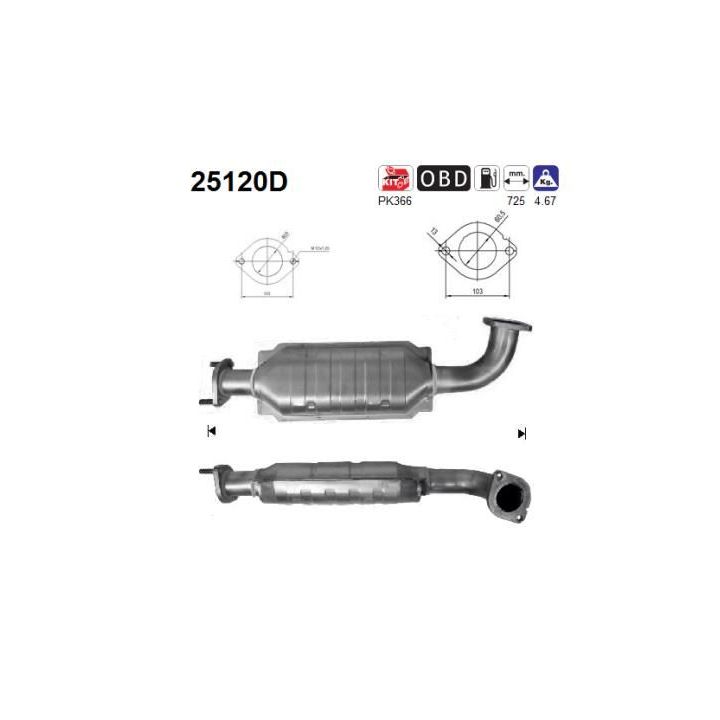 Katalizatoriaus keitiklis AS 25120D