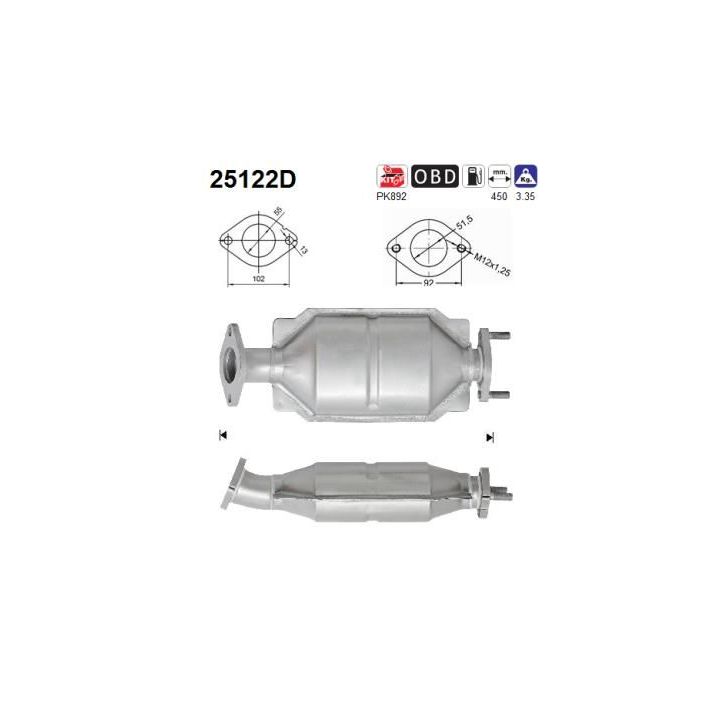 Katalizatoriaus keitiklis AS 25122D