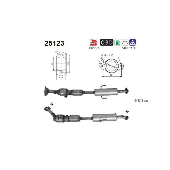 Katalizatoriaus keitiklis AS 25123