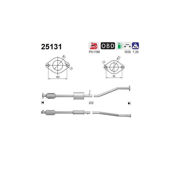Katalizatoriaus keitiklis AS 25131
