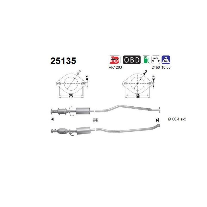 Katalizatoriaus keitiklis AS 25135