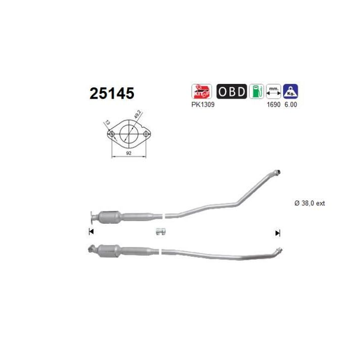 Katalizatoriaus keitiklis AS 25145