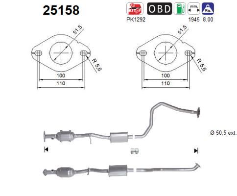Katalizatoriaus keitiklis AS 25158