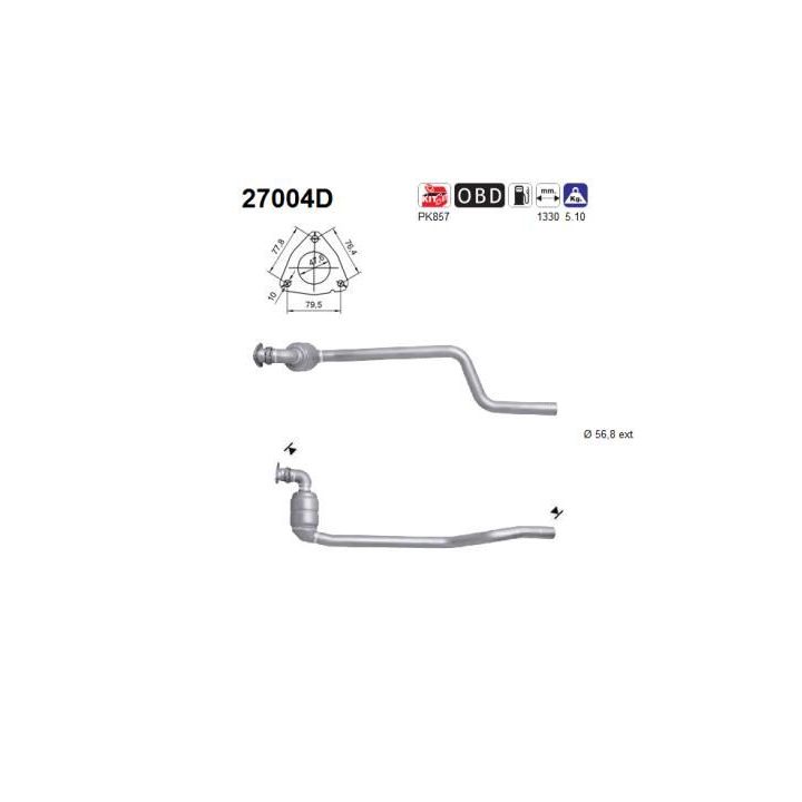 Katalizatoriaus keitiklis AS 27004D