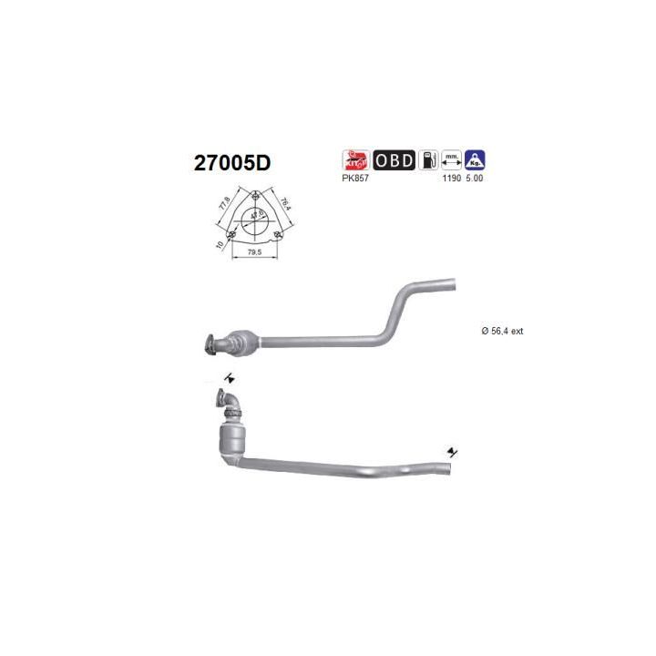 Katalizatoriaus keitiklis AS 27005D