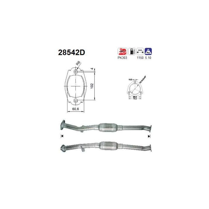 Katalizatoriaus keitiklis AS 28542D