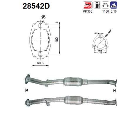 Katalizatoriaus keitiklis AS 28542D