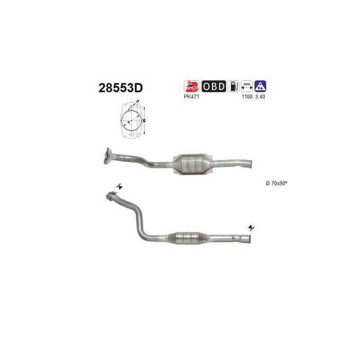Katalizatoriaus keitiklis AS 28553D