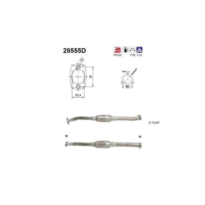 Katalizatoriaus keitiklis AS 28555D
