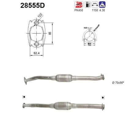 Katalizatoriaus keitiklis AS 28555D