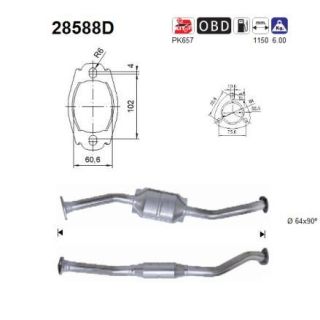 Katalizatoriaus keitiklis AS 28588D