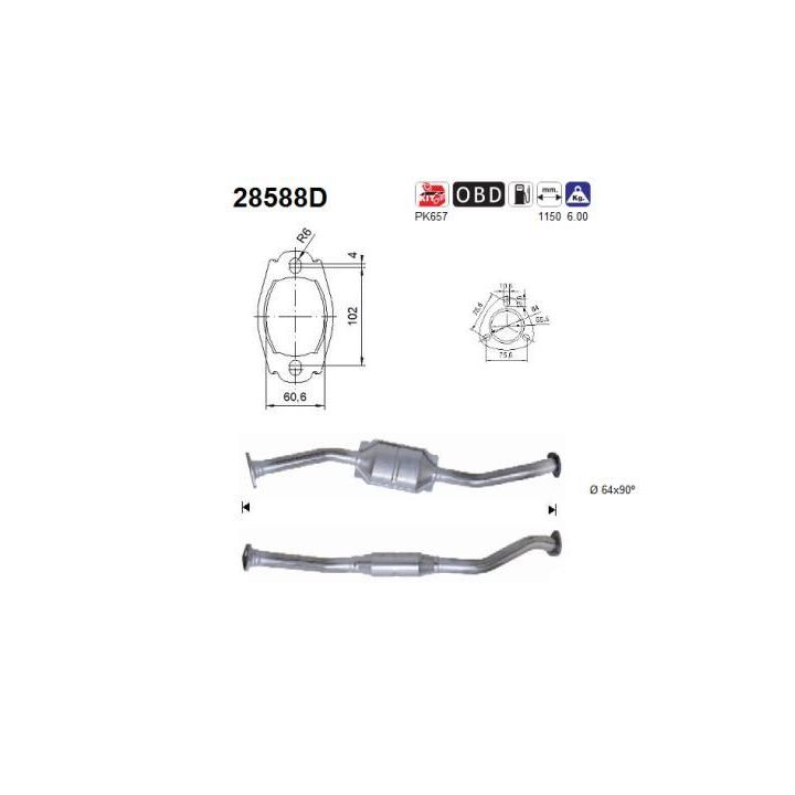 Katalizatoriaus keitiklis AS 28588D